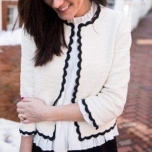 Kate Spade Scallop Edge Tweed Jacket